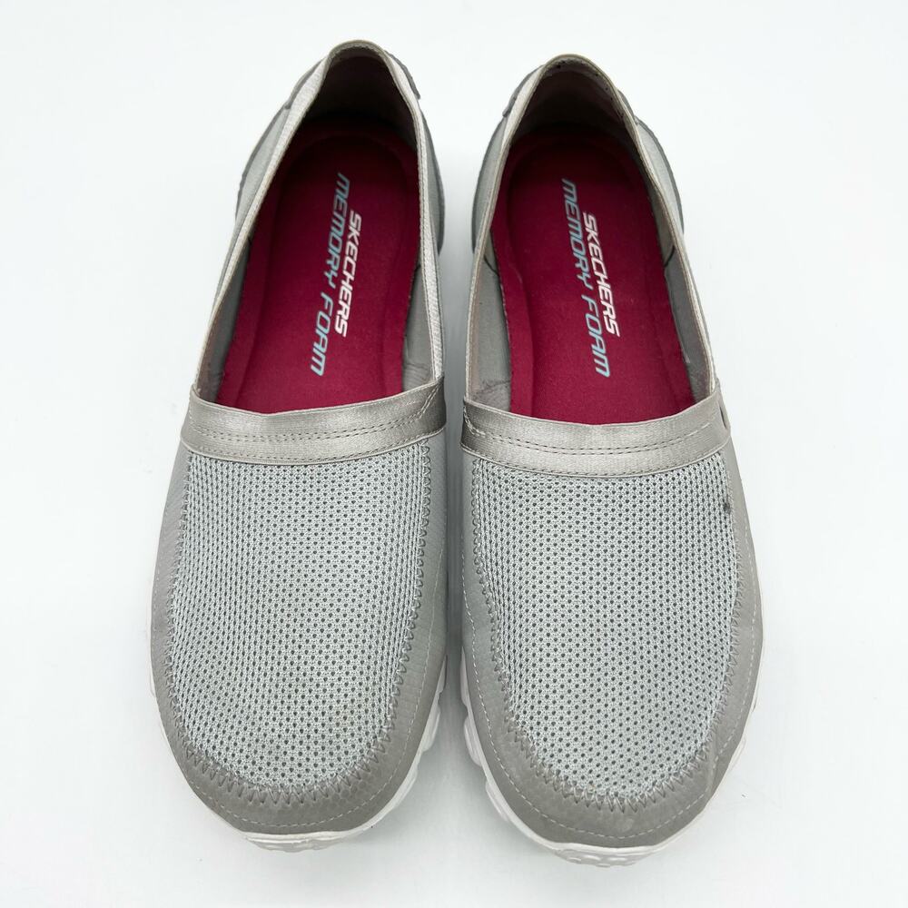Skechers EZ Flex Womens 9 Lightweight Slip‎ On Sport Active Shoes Sneakers Gray - Picture 8 of 9